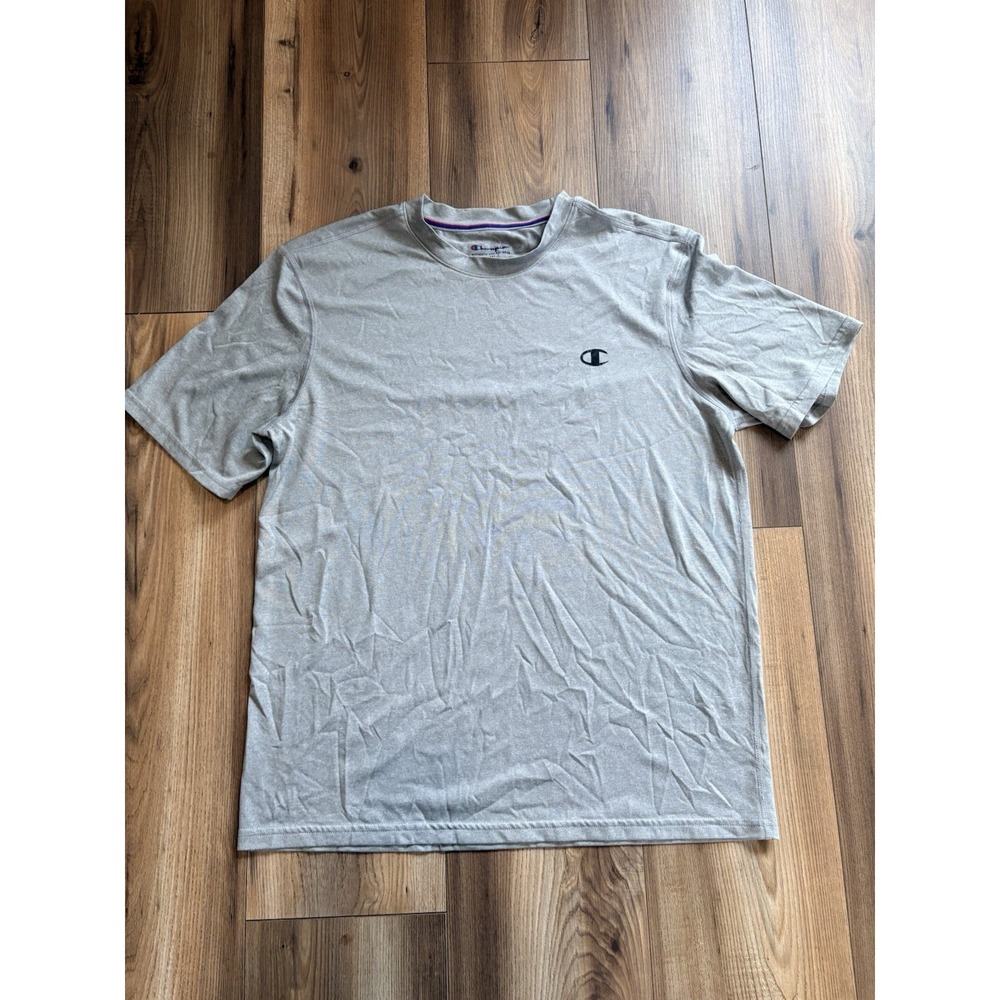Champion Performance T-shirt Men's Medium Gray Short Sleeve Workout Gym Wear